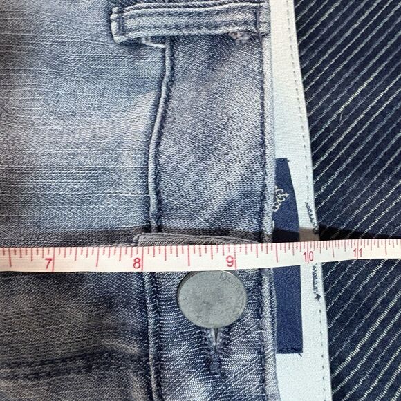 Democracy Jeans 8P Ab Solution Floral Embroidery Stretch Midrise Tummy Slim - Picture 8 of 9